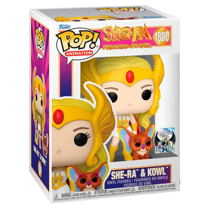 Funko Pop! Masters of the Universe She-Ra & Kowl - Figura da Collezione Vinyl Nerdscape