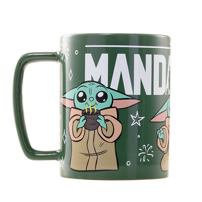 Star Wars Mandalorian Grogu Mug with teddy bear cover 440ml Nerdscape
