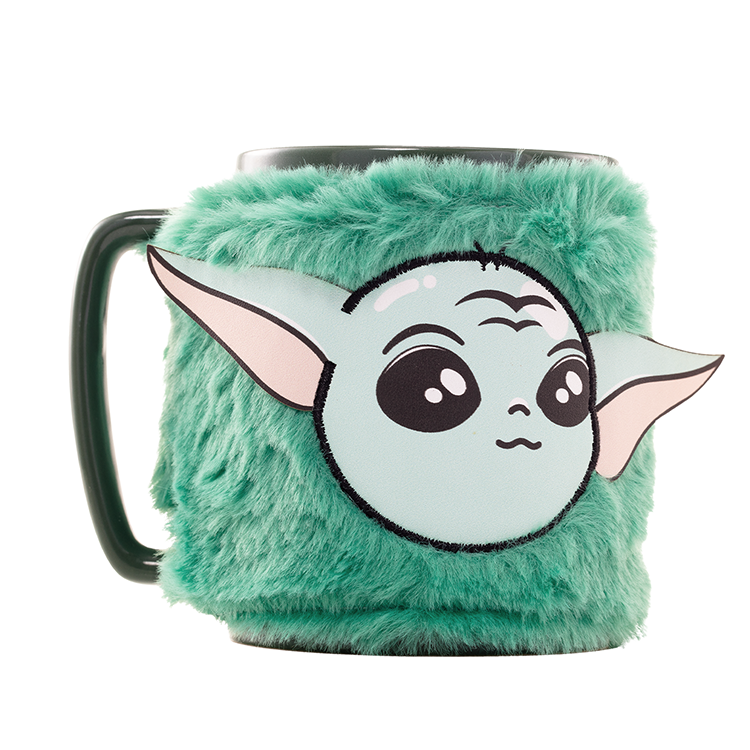 Star Wars Mandalorian Grogu Mug with teddy bear cover 440ml Nerdscape