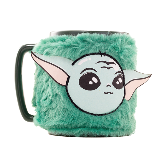 Star Wars Mandalorian Grogu Mug with teddy bear cover 440ml Nerdscape