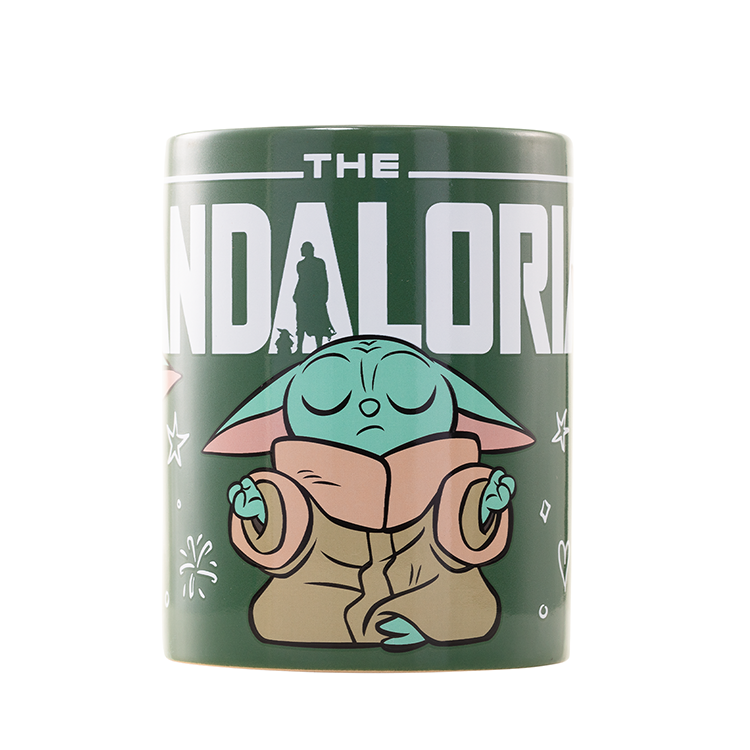 Star Wars Mandalorian Grogu Mug with teddy bear cover 440ml Nerdscape