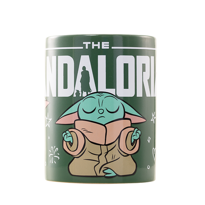 Star Wars Mandalorian Grogu Mug with teddy bear cover 440ml Nerdscape