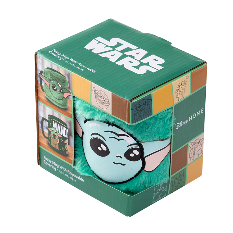 Star Wars Mandalorian Grogu Mug with teddy bear cover 440ml Nerdscape