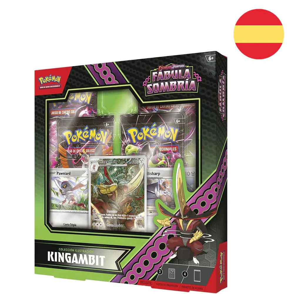 Spanish Pokemon Fabula Sombria Kingambit collectible card game box Nerdscape