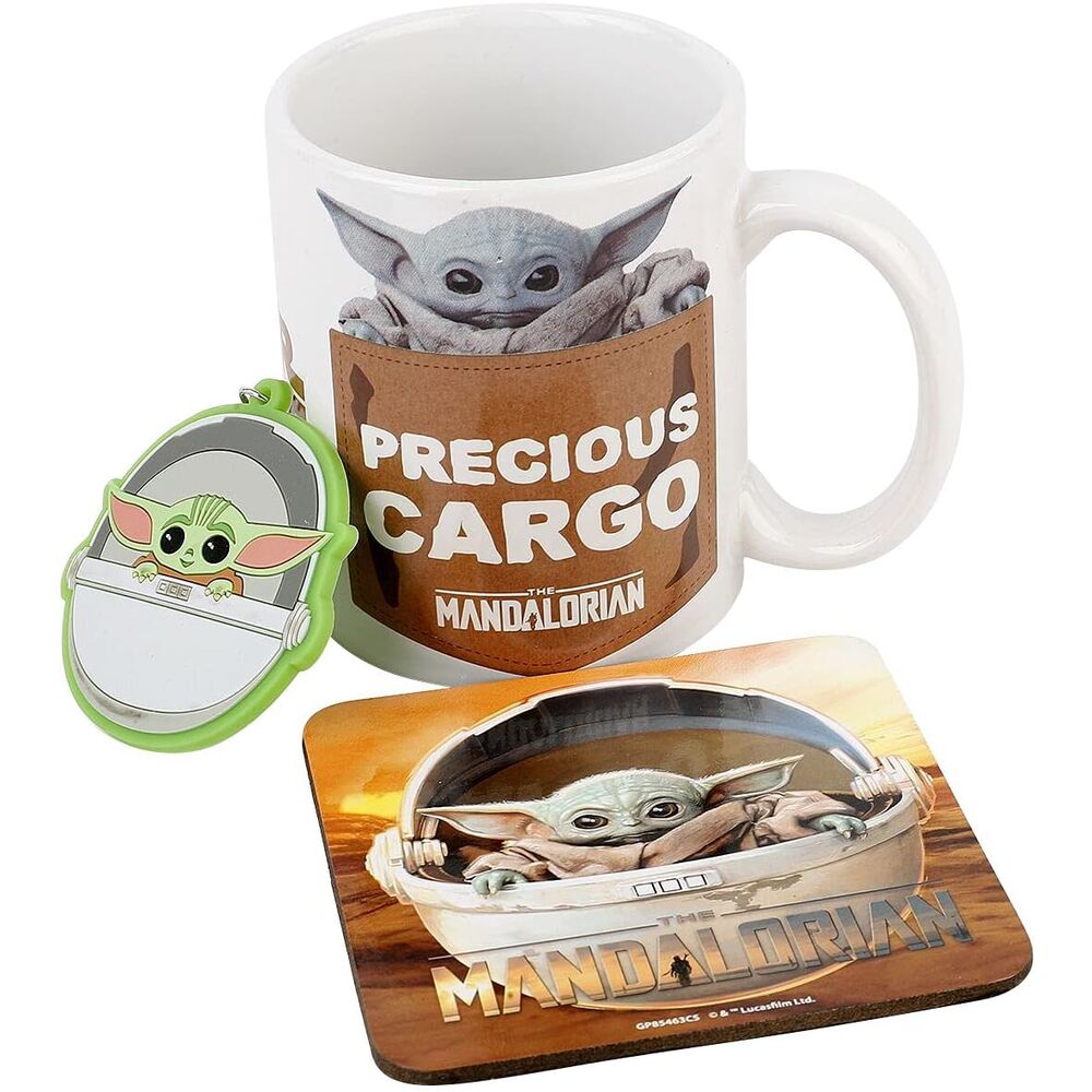 Star Wars Mandalorian Yoda the Child Mug + coaster and keychain set Nerdscape