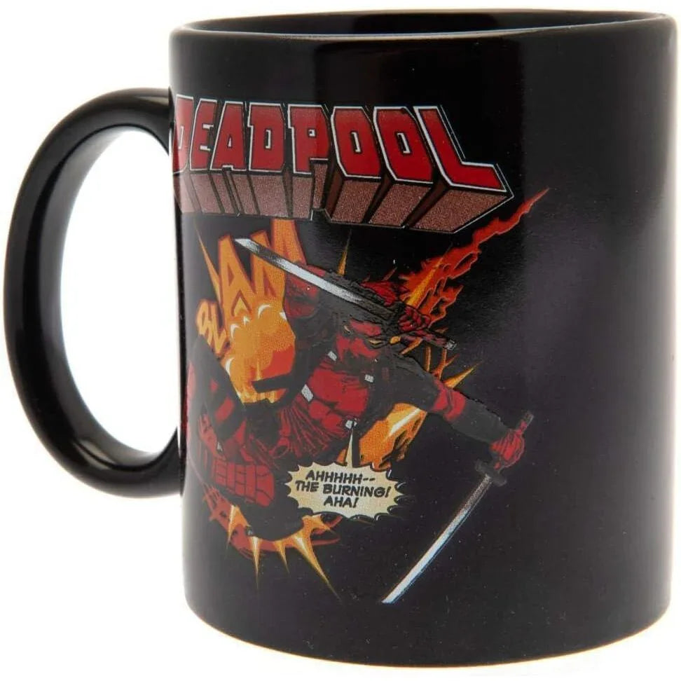 Marvel Deadpool Mug + keychain + coaster Nerdscape
