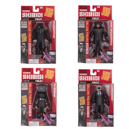Figurine Skibidi Toilet Cameraman Deluxe assortie de 16 cm