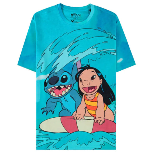 T-shirt imprimé numérique Disney Lilo &amp; Stitch Surf