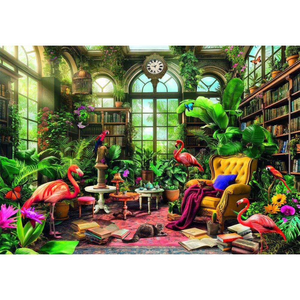 High Quality The Greenhouse Library puzzle 1000pcs Nerdscape