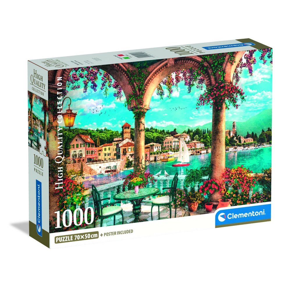 High Quality Balcony view of Lake Como puzzle 1000pcs Nerdscape