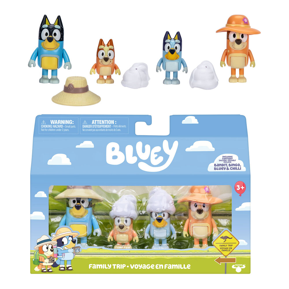 Bluey assorted pack 4 figures Nerdscape