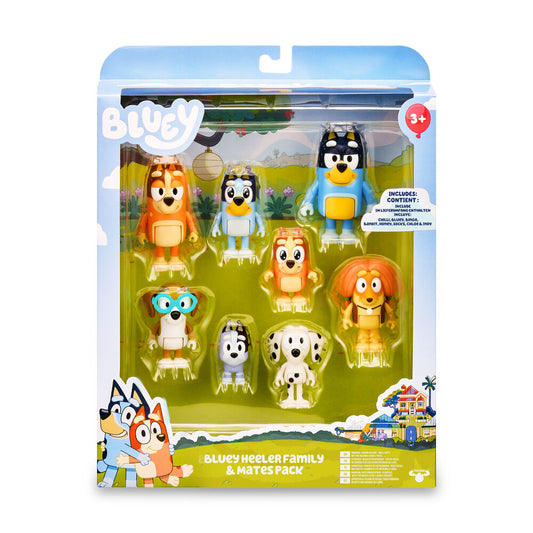 Pack Bluey de 8 figurines