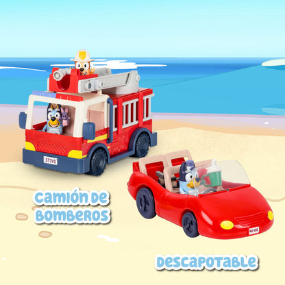 Bluey Fire Truck con Figure - Figura da Collezione - Nerdscape Nerdscape