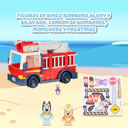 Bluey Fire Truck con Figure - Figura da Collezione - Nerdscape Nerdscape