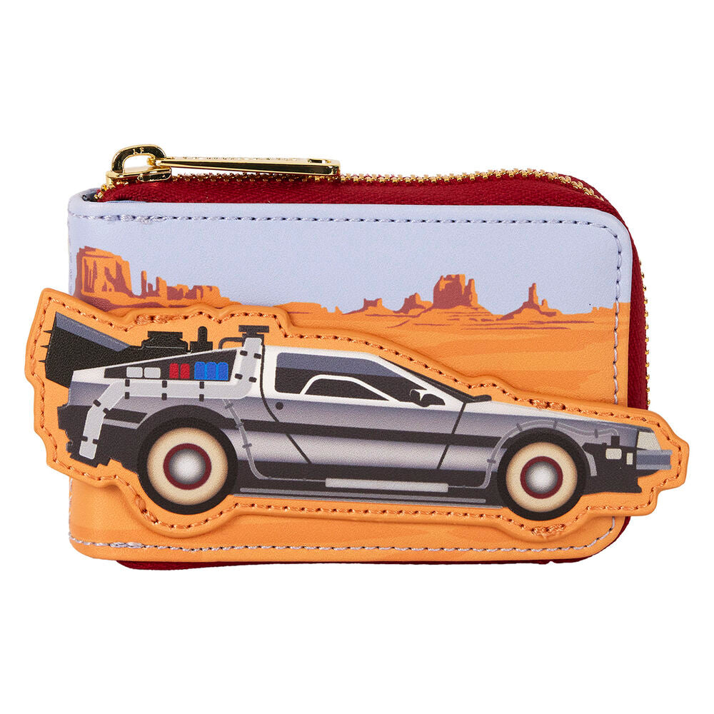 Loungefly Back to the Future 40th Anniversary Delorean Accordion card holder Nerdscape