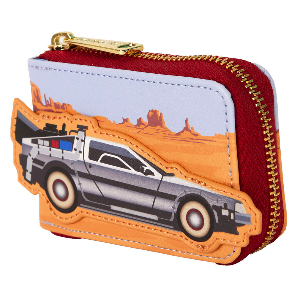 Loungefly Back to the Future 40th Anniversary Delorean Accordion card holder Nerdscape