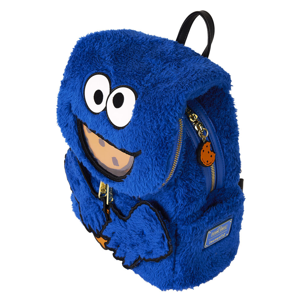 Loungefly Sesame Street Cookie Monster Plush backpack + purse Nerdscape