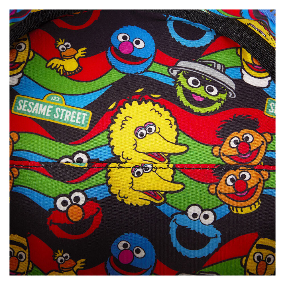 Loungefly Sesame Street Cookie Monster Plush backpack + purse Nerdscape