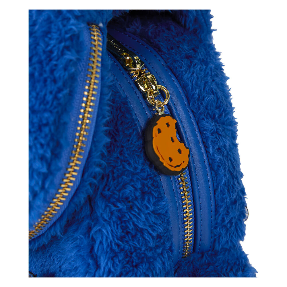 Loungefly Sesame Street Cookie Monster Plush backpack + purse Nerdscape