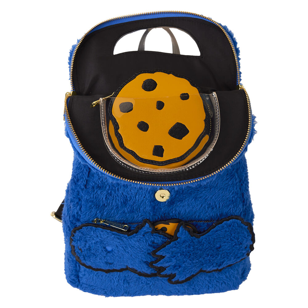 Loungefly Sesame Street Cookie Monster Plush backpack + purse Nerdscape