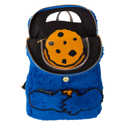 Loungefly Sesame Street Cookie Monster Plush backpack + purse Nerdscape