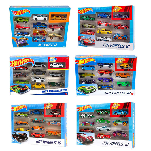 Hot Wheels blister pack of 10 assorted cars