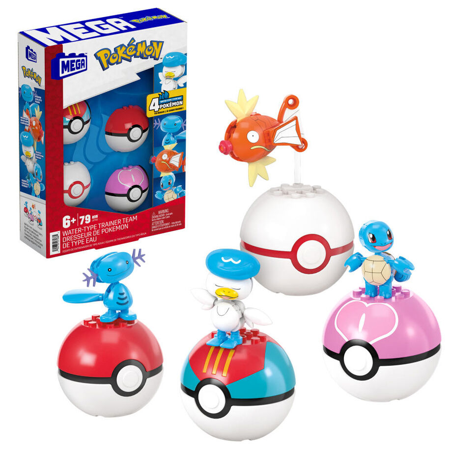 Pokemon Water-type Trainer Team MEGA Construx Nerdscape