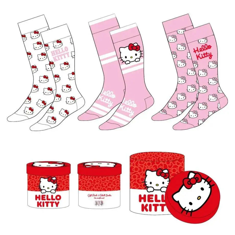 Hello Kitty pack 3 adult socks Nerdscape