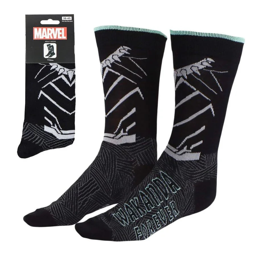 Marvel Black Panther Wakanda adult socks Nerdscape