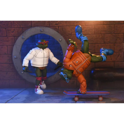 Ninja Turtles Leonardo e Raphael Punk - Figura da Collezione 18cm - Nerdscape Nerdscape