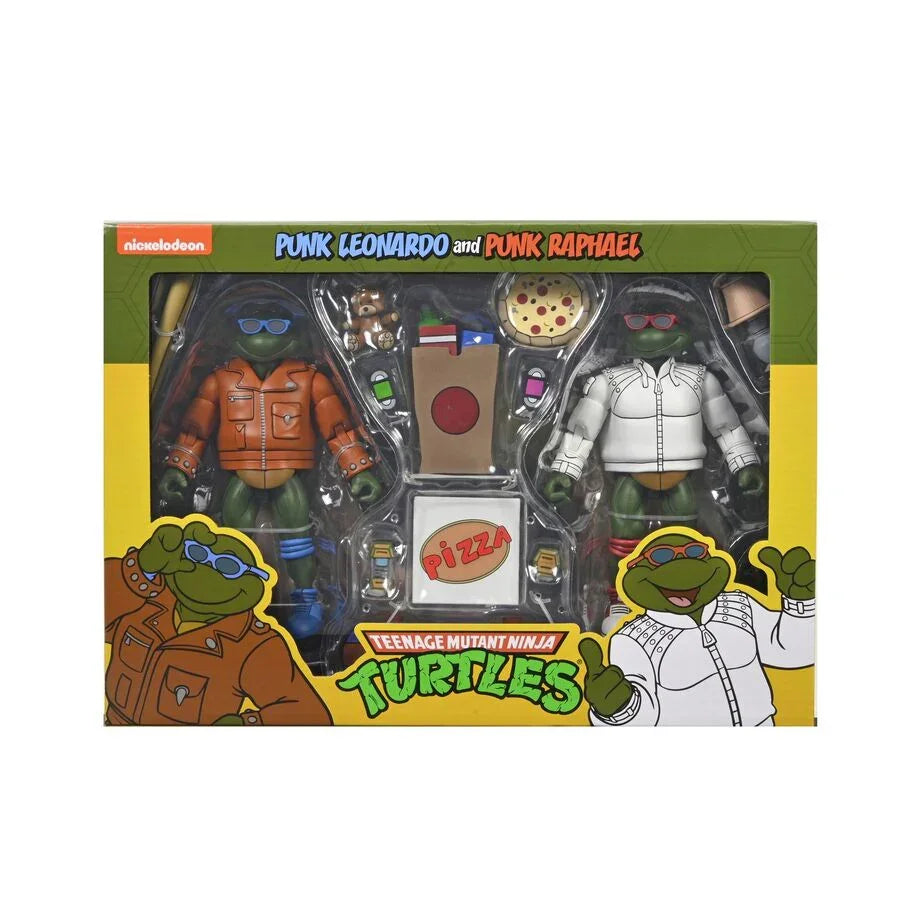Ninja Turtles Leonardo e Raphael Punk - Figura da Collezione 18cm - Nerdscape Nerdscape