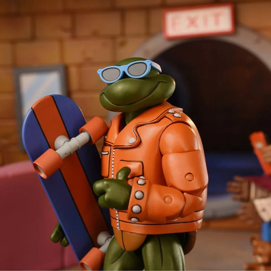 Ninja Turtles Leonardo e Raphael Punk - Figura da Collezione 18cm - Nerdscape Nerdscape