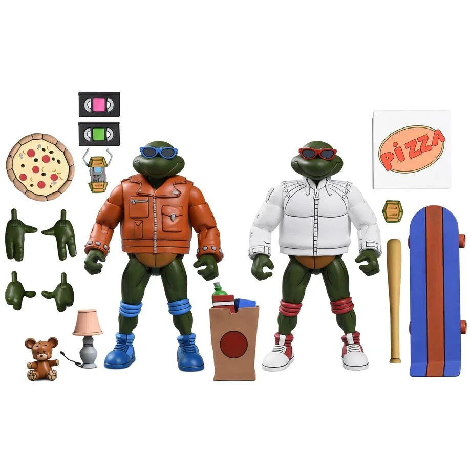 Ninja Turtles Leonardo e Raphael Punk - Figura da Collezione 18cm - Nerdscape Nerdscape