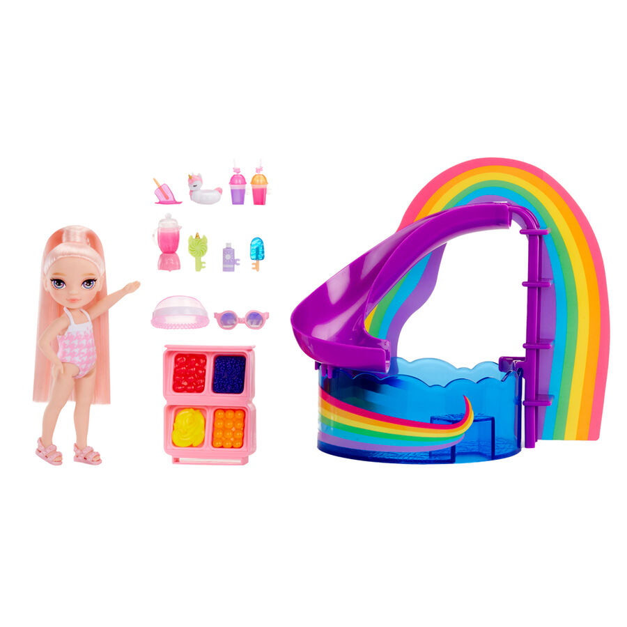 Rainbow High Little Pool Day with Blush playset + doll Nerdscape
