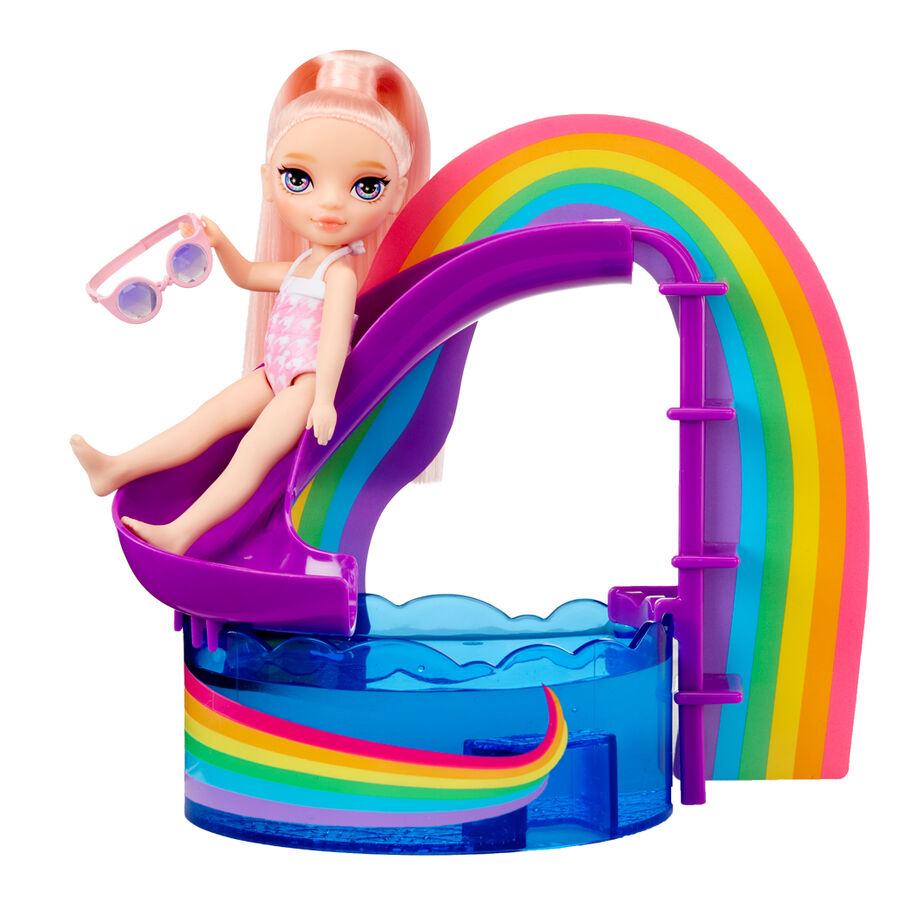 Rainbow High Little Pool Day with Blush playset + doll Nerdscape