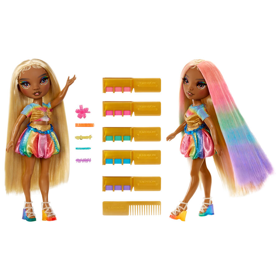 Rainbow High Hair Chalk & Style Meline doll Nerdscape