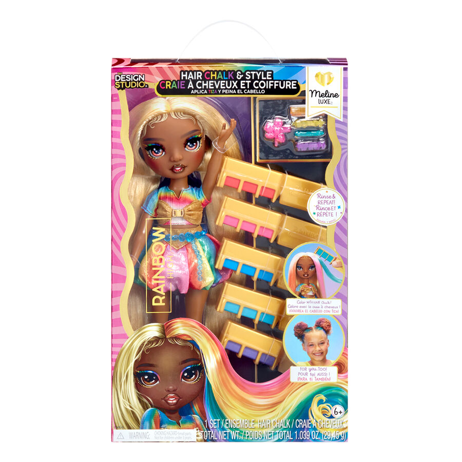 Rainbow High Hair Chalk & Style Meline doll Nerdscape