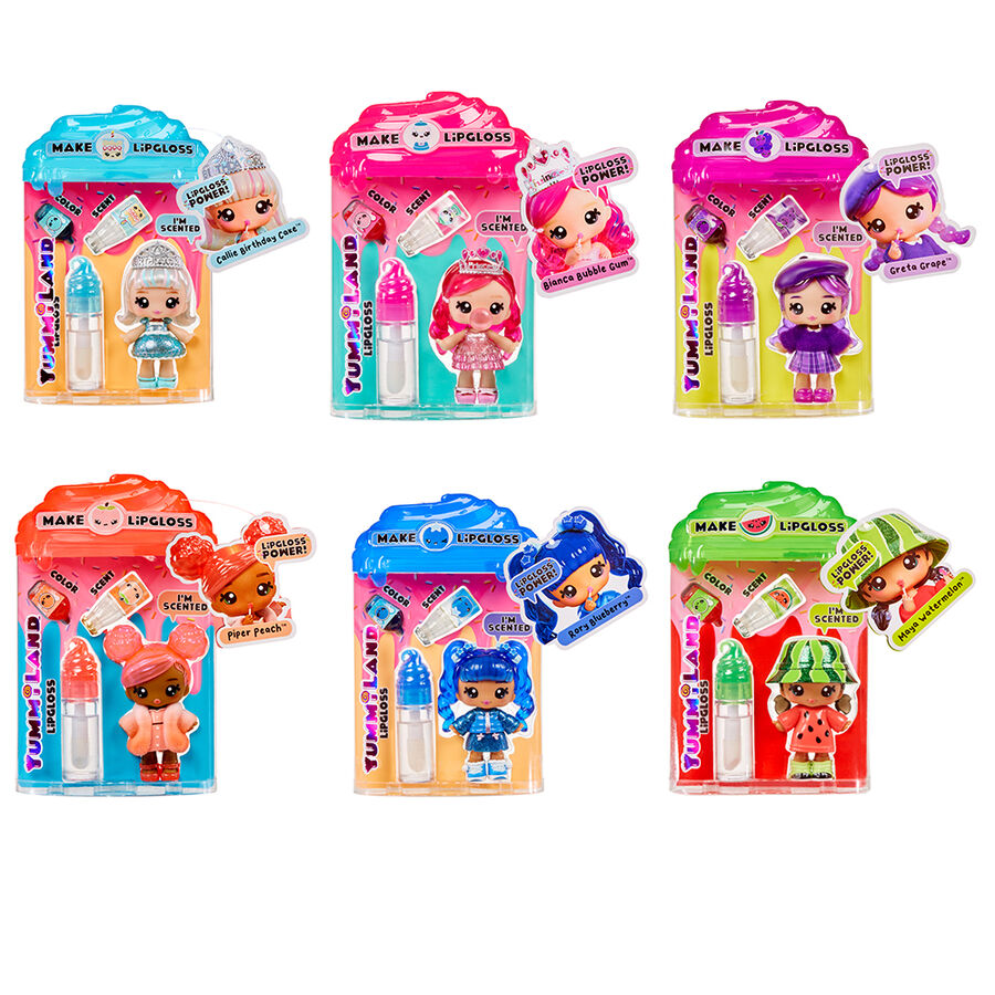 Yummiland assorted Mini doll + lip gloss