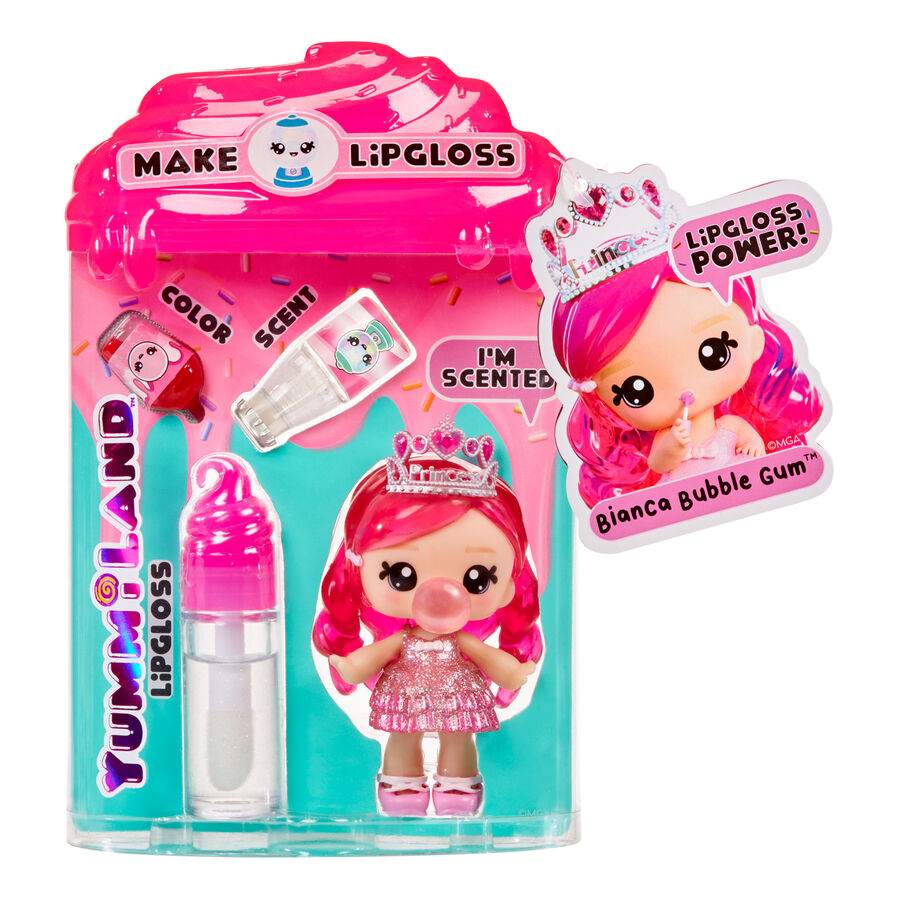 Yummiland assorted Mini doll + lip gloss
