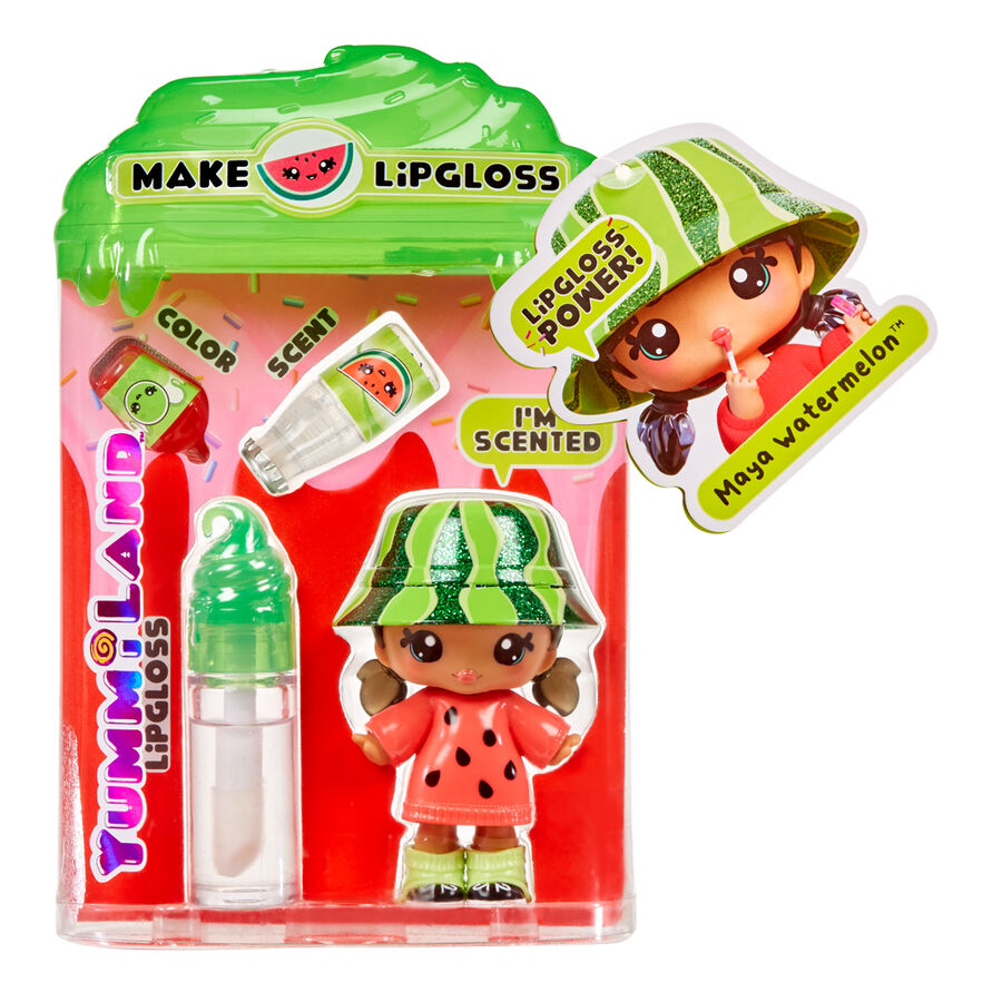 Yummiland assorted Mini doll + lip gloss