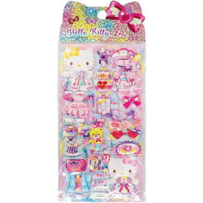 Set di stickers Hello Kitty colorati con vestiti e accessori, giocattolo su Nerdscape.
