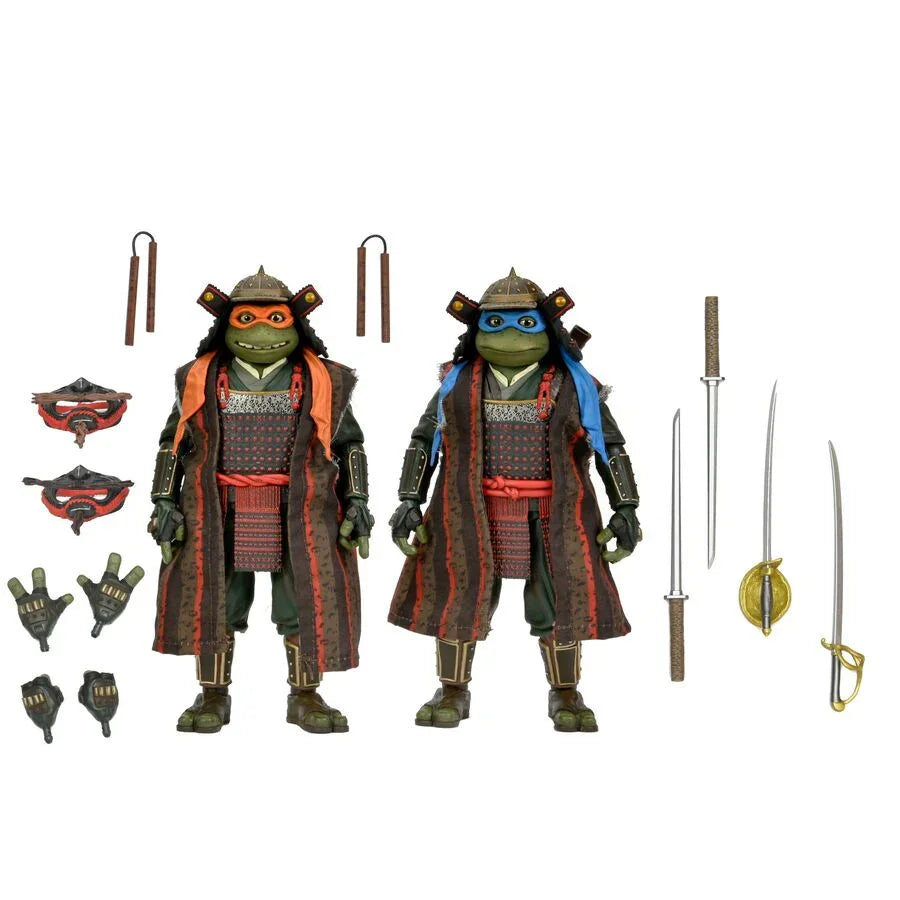 Ninja Turtles Leonardo & Michelangelo Teenage Mutant Ninja Turtles 18cm Figura da Collezione - Nerdscape Nerdscape
