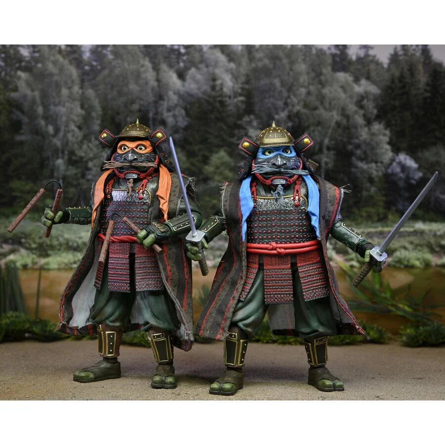 Ninja Turtles Leonardo & Michelangelo Teenage Mutant Ninja Turtles 18cm Figura da Collezione - Nerdscape Nerdscape