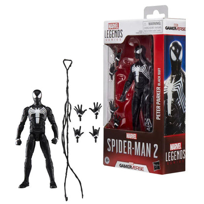 Marvel Legends Spider-Man Peter Parker Black Suit Figura da Collezione 15cm - Nerdscape Nerdscape