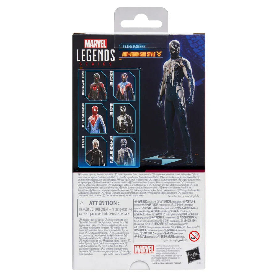 Marvel Legends Spider-Man Peter Parker Anti-Venom Suit Figura da Collezione 15cm - Nerdscape Nerdscape