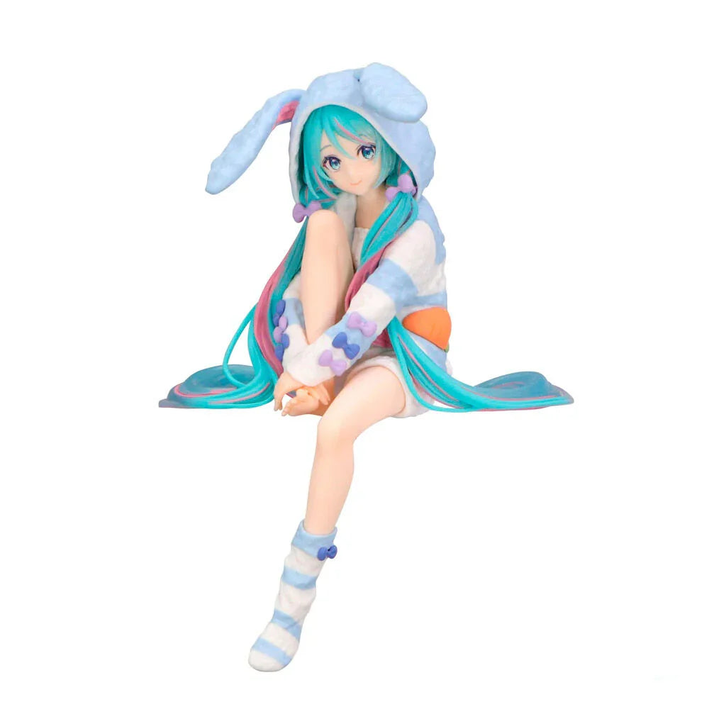 Hatsune Miku Miku Rabbit Ear Hood Pajama Noodle Stopper figure 14cm Nerdscape
