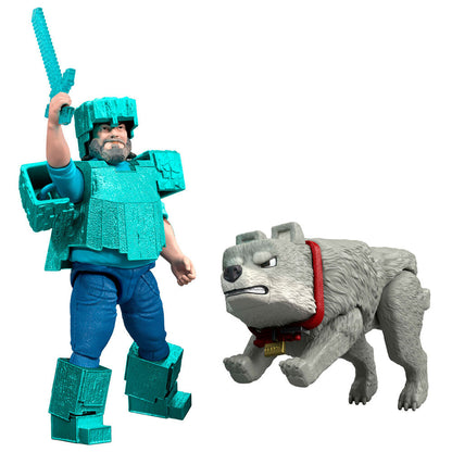 Funko Pop! Steve & Wolf Minecraft The Movie Figura da Collezione - Nerdscape Nerdscape