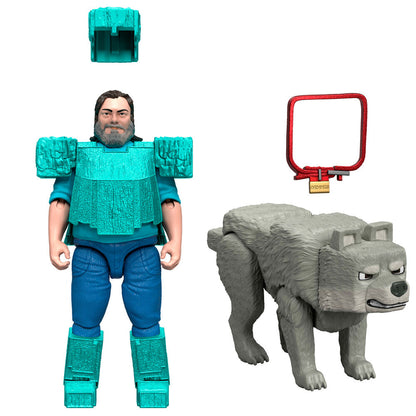 Funko Pop! Steve & Wolf Minecraft The Movie Figura da Collezione - Nerdscape Nerdscape
