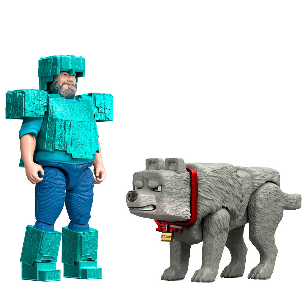 Funko Pop! Steve & Wolf Minecraft The Movie Figura da Collezione - Nerdscape Nerdscape