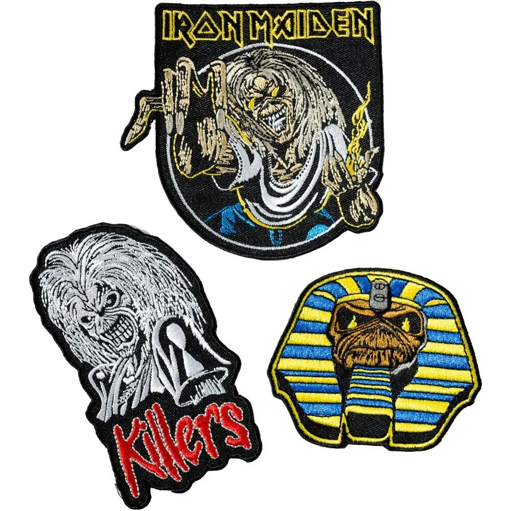 Iron Maiden Set 3 Patch Ufficiali Nerdscape – Personalizza il Tuo Stile Rock Nerdscape